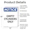 Signmission Empty Cylinders Only, 12 in W x Rectangle, Plastic OS-2PACK-NS-P-1218-V-12022 - alternate 6